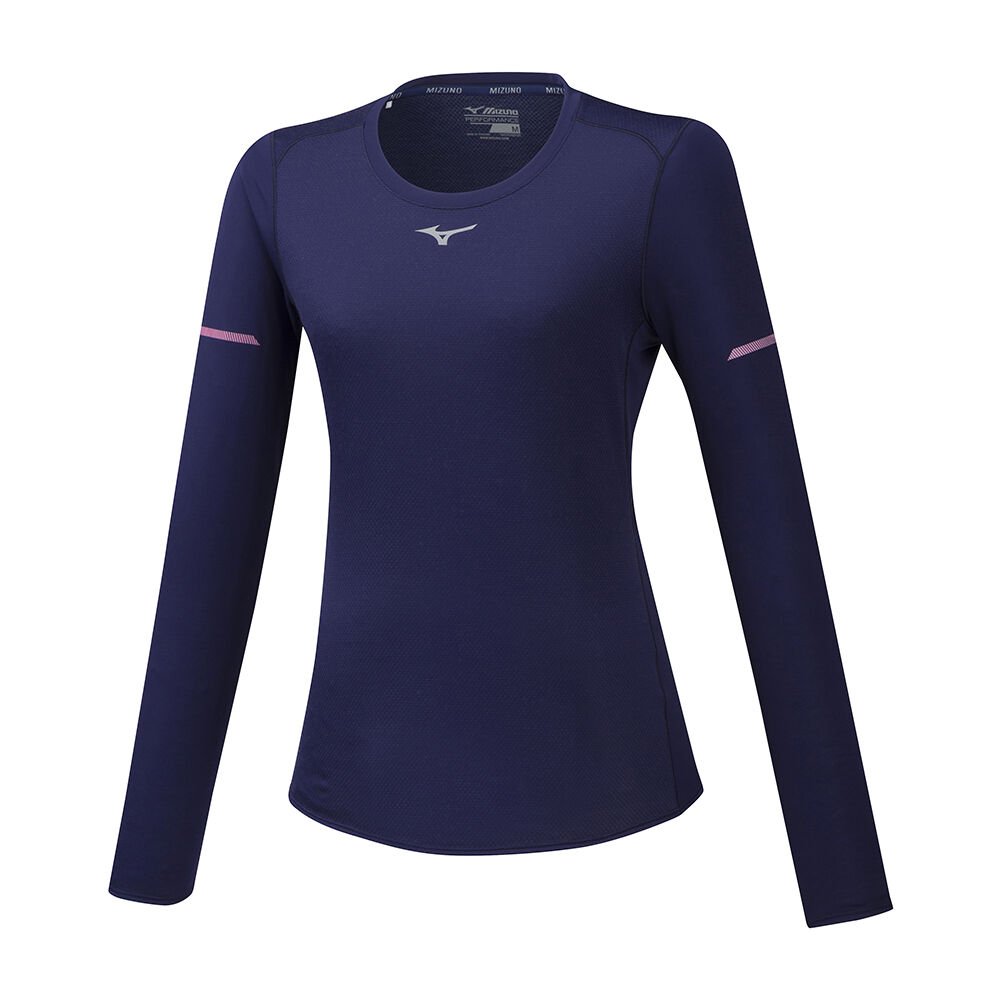 Mizuno BT Mesh LS Női Futópóló Lila KRN863295